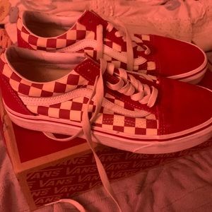 red low top checkered vans!